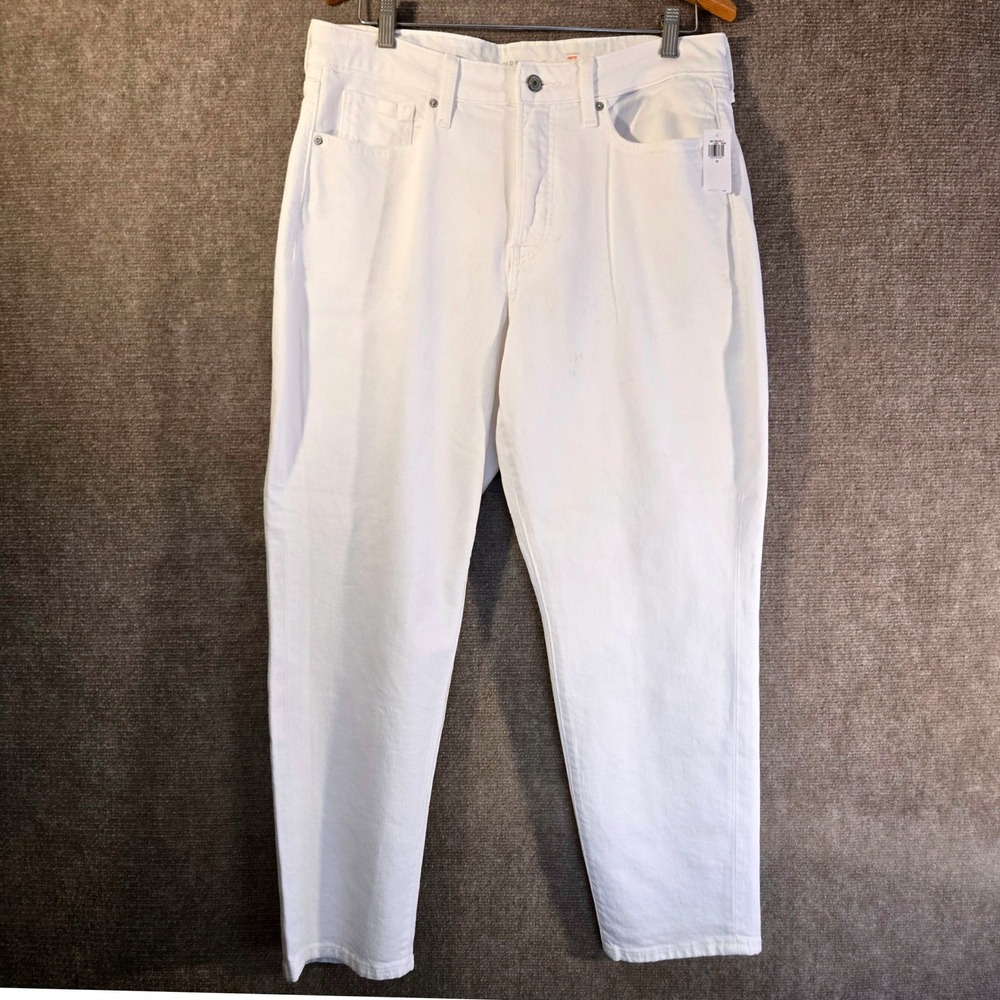 NWT Old‎ Navy Womens White High Rise Curvy OG Straight Jeans Size 12